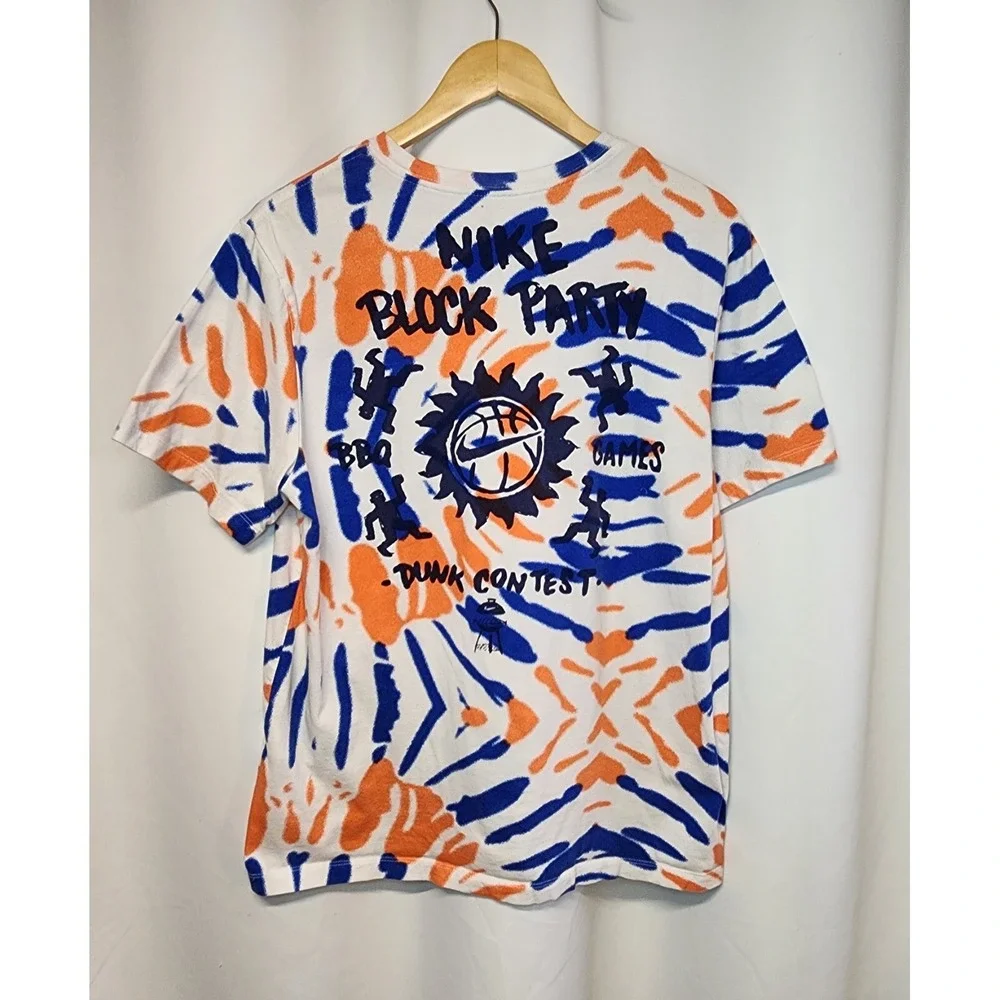 mens nike tie dye vintage t shirt  size L the nike tee dunk party basketball tee